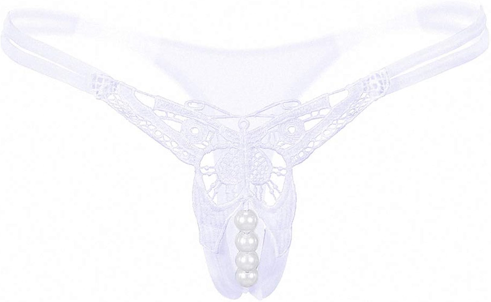 Pearl String Sex Woman Lace Panties Hollow Underwear Thongs Seamless G-String