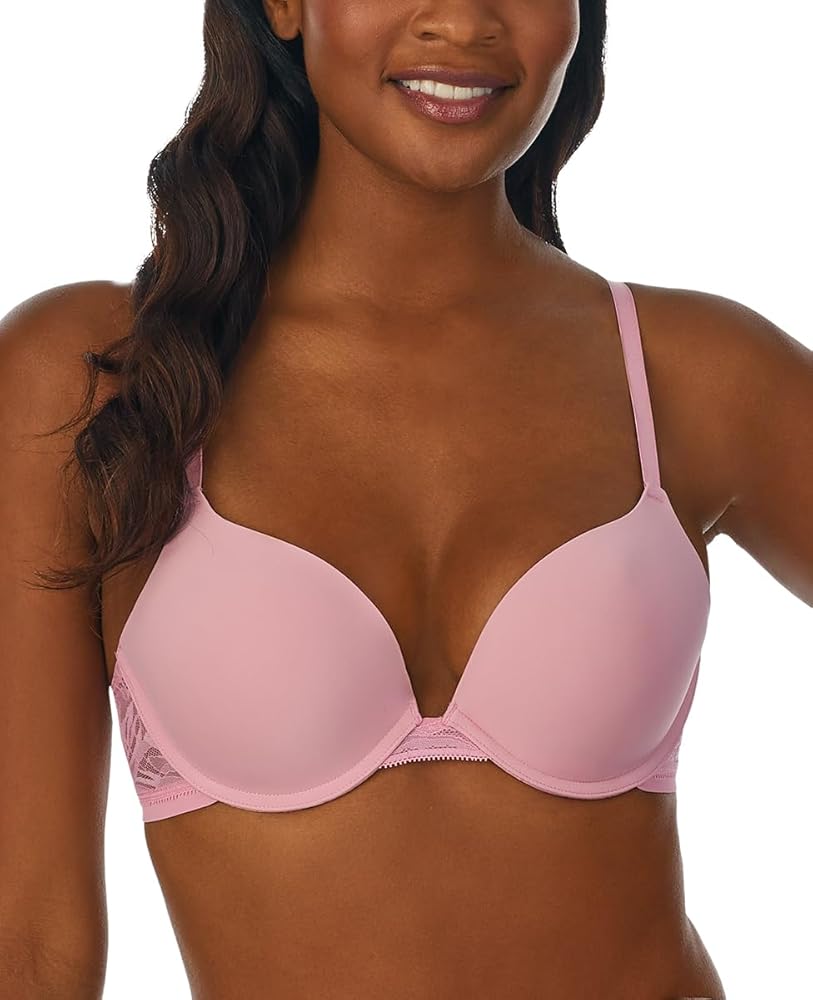 OnGossamer Women's Sleek Micro Push Up Bra with Lace