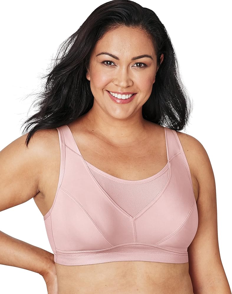 PLAYTEX Women's Secrets Bounce Control Wirefree, Anchorstrap Moisture Wicking Wireless Bra