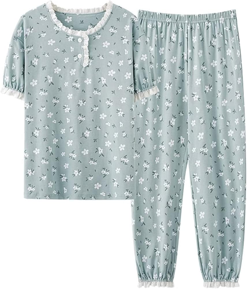 Women's Capri Pajama Sets Sleepwear Top with Capri Pants 2 Piece Sleep Set