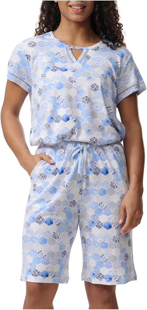 Karen Neuburger Women's Short Sleeve Bermuda Pajama Set