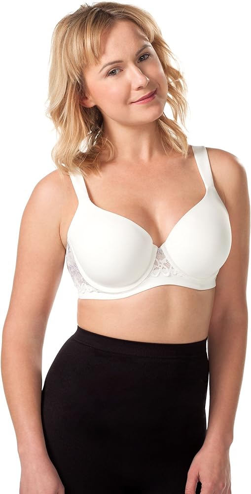 LEADING LADY Women's Balconette Padded Wirefree Lace Bra