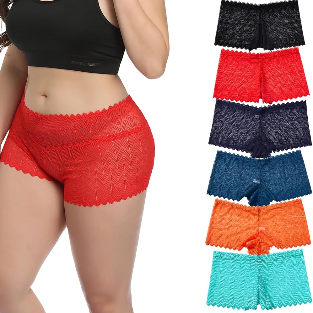 Women's Underwear Regular & Plus Size Panties Sexy Lace Boyshort Hipster Cheeky Panty