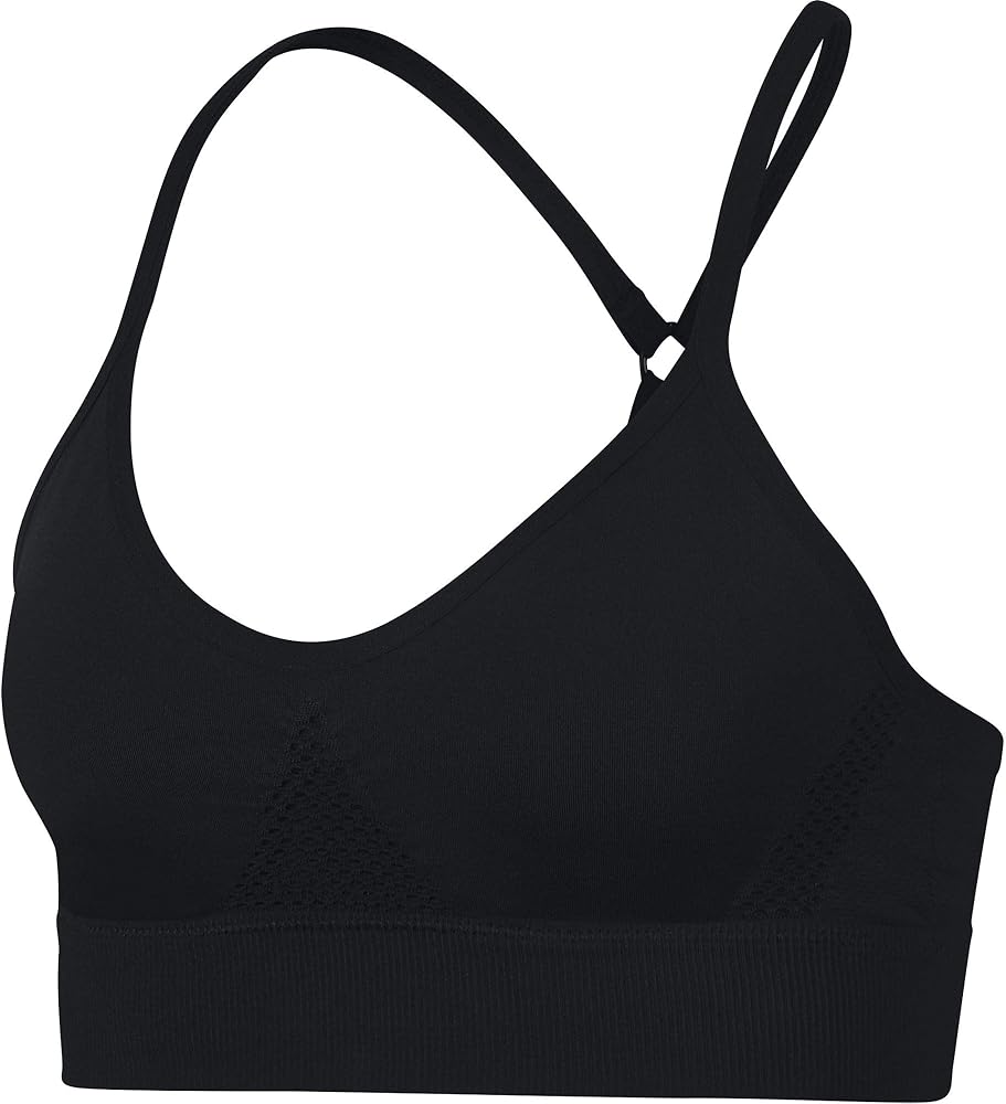 NIKE Women's Seamless Light Sports Bra (Black, XS)