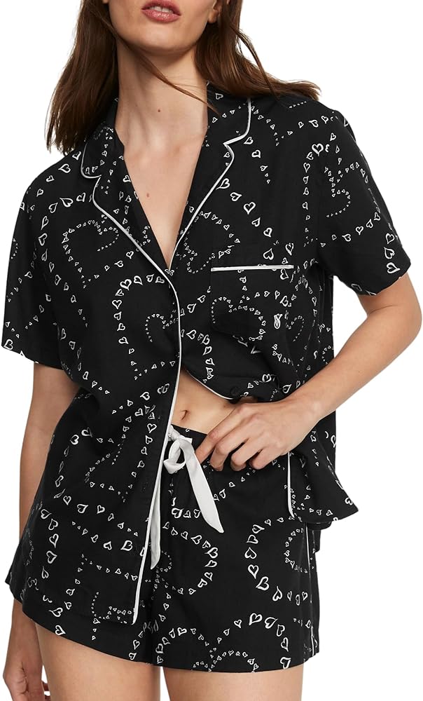 Victoria's Secret Flannel Short Pajama Set, Women's Sleepwear (XS-XXL)