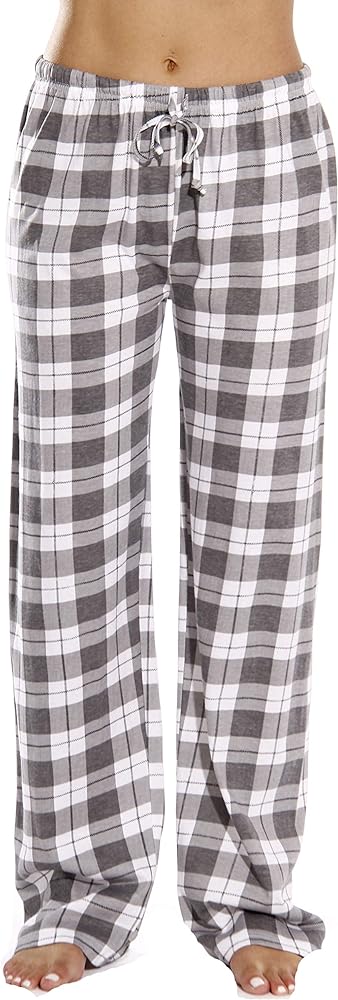 Just Love 100% Cotton Jersey Women Plaid Pajama Pants Sleepwear