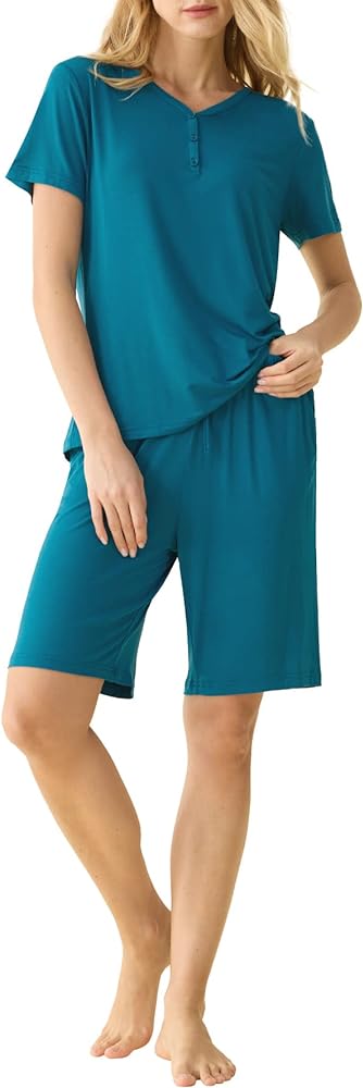 Latuza Women's Viscose Bermuda Shorts Pajama Set