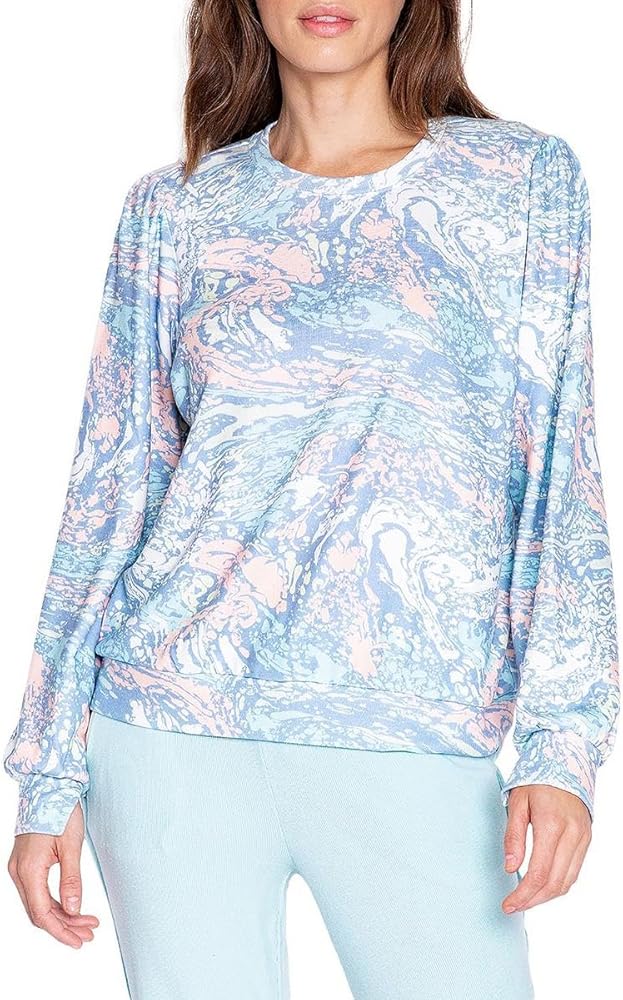 PJ Salvage Women's Loungewear Molten Marble Long Sleeve Top