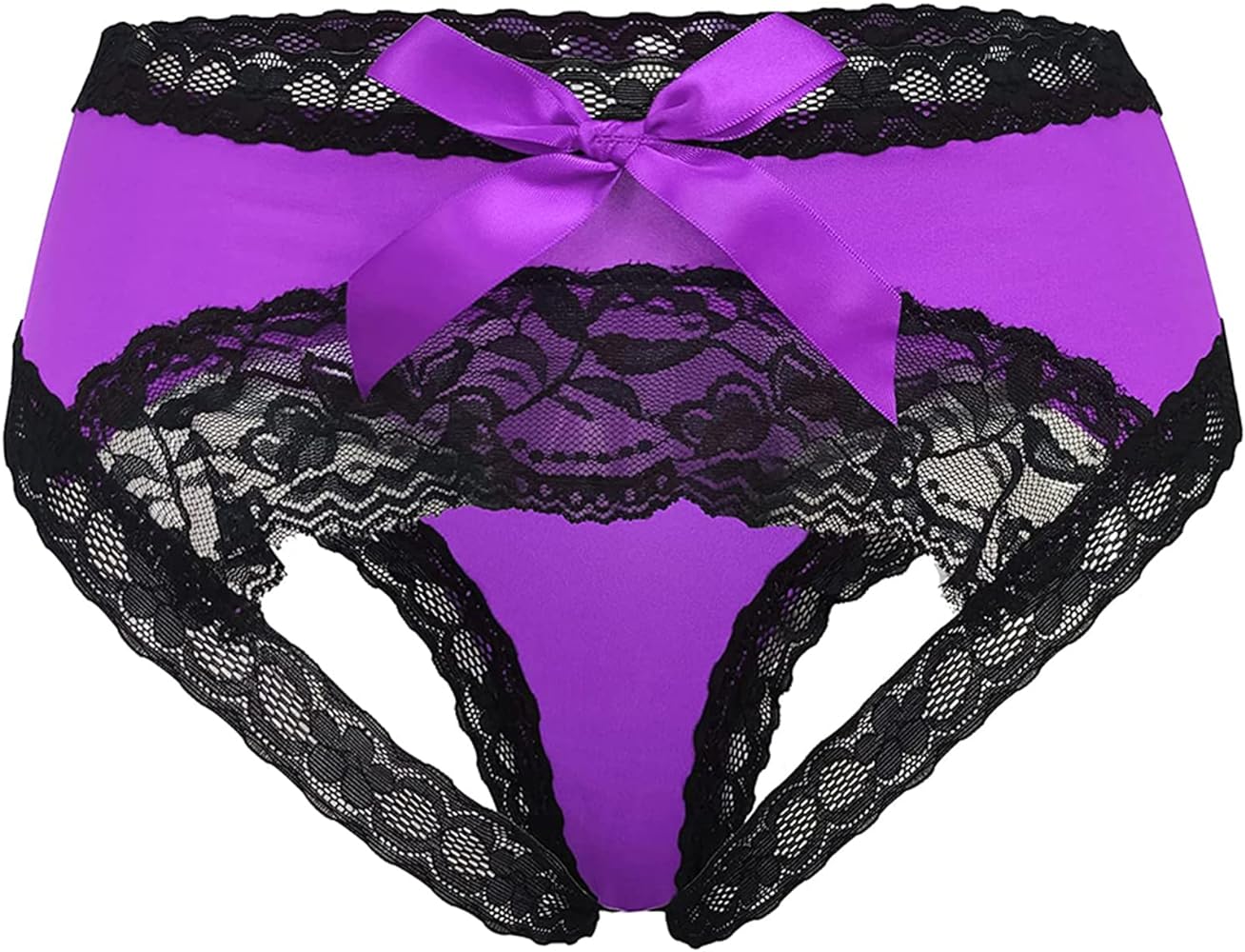 Plus Size Panties For Women Midnight Sexy Bow Lace Underwear Cute Briefs