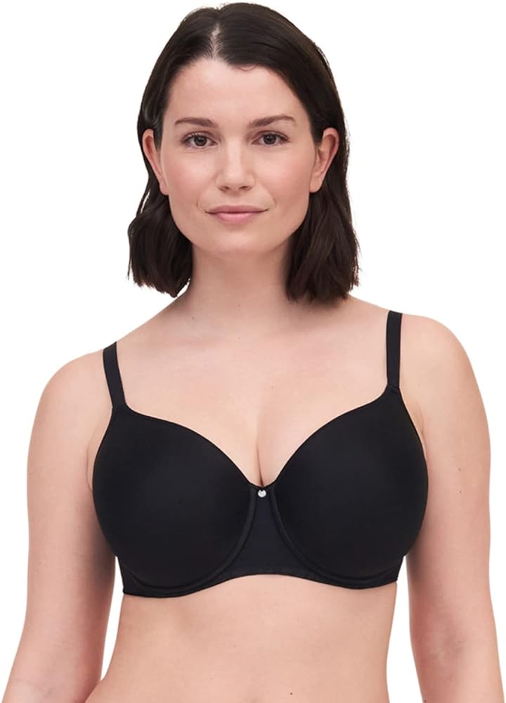 Chantelle Women's Comfort Chic Full Coverage Memory Foam T-Shirt Bra, Black, 32G