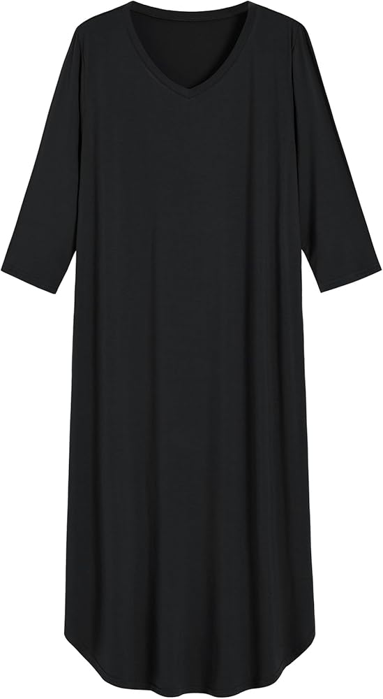 Latuza Women's Bamboo Viscose Nightgown Soft Long Sleepshirt