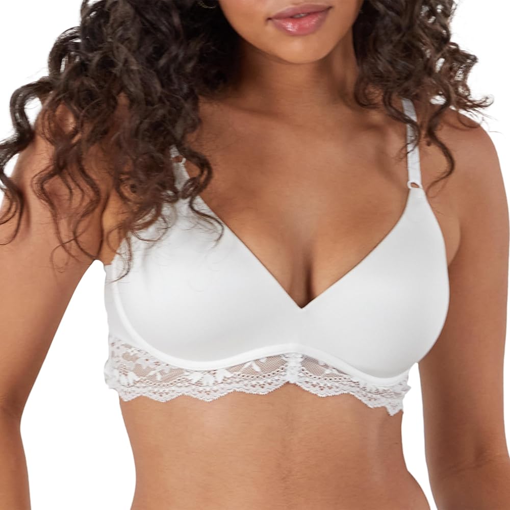 Maidenform Women's Your Lift Wireless Bra, Natural Lift & Shaping Bra, Convertible Bra with Lace