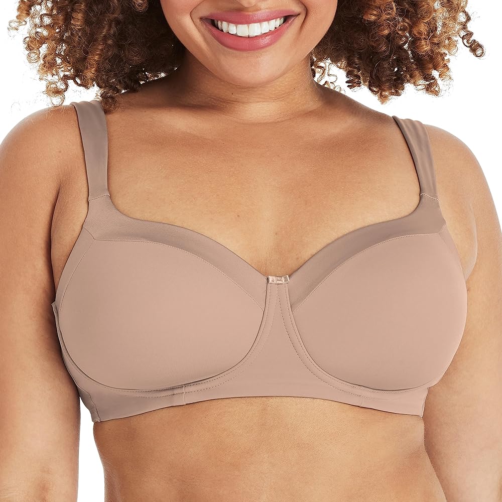 PLAYTEX Women's Secrets Balconette Full-Coverage Wireless T-Shirt Bra for Full Figures