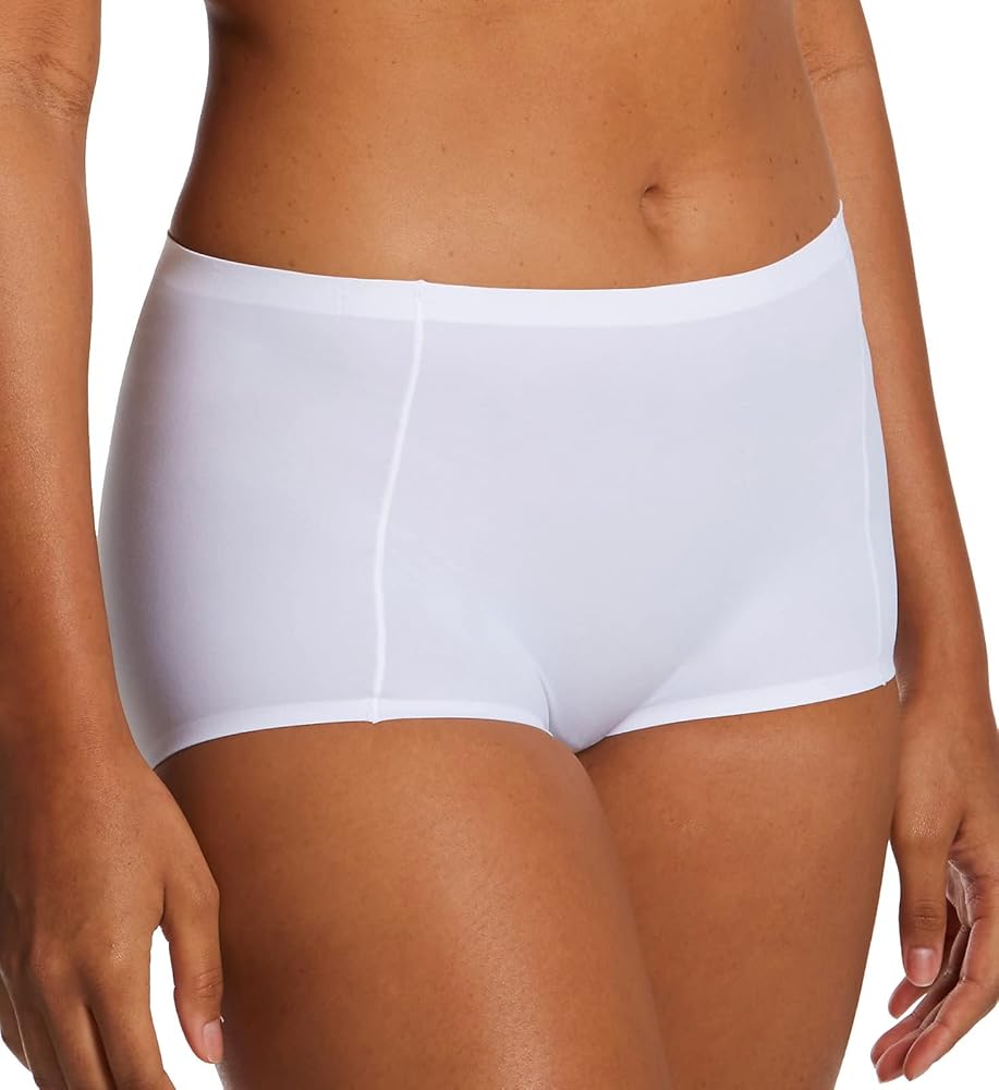 Bali Women's Soft Touch Boyshort Panty, DFSTBS, White, 6