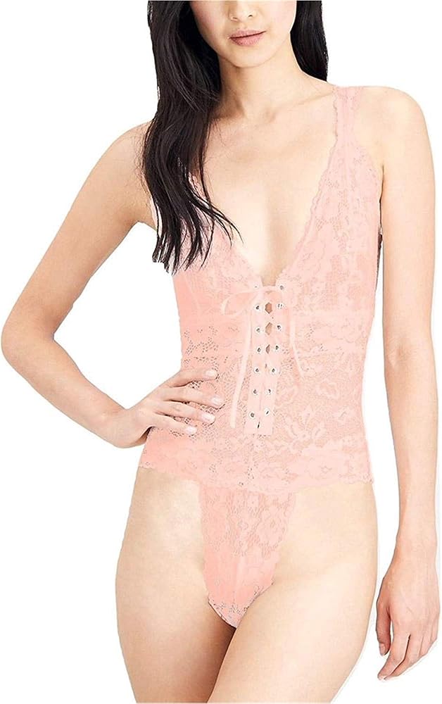 Free People Womens Gazey Eyes Thong Bodysuit Jumpsuit