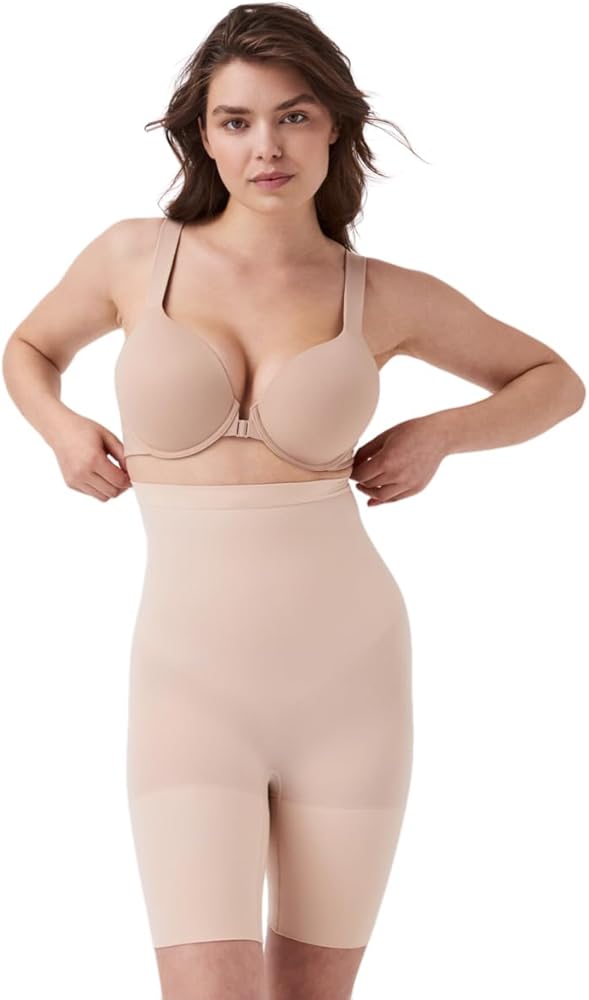 SPANX Shapewear for Women Tummy Control High-Waisted Power Short Soft Nude 1X