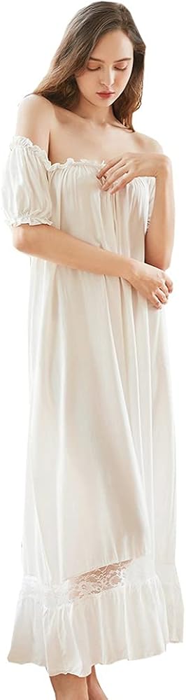 Womens's Summer Nightgown Sleepwear Long Nightdresss Loungewear Bridal Chemises Nightshirt Pajamas