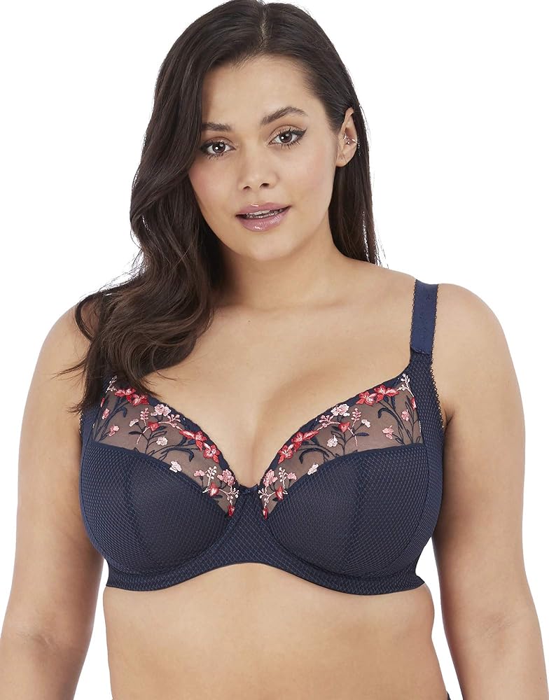 Elomi Women Plus Size Plunge, Navy, 40DD