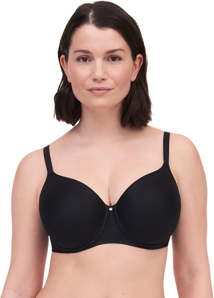 Chantelle Women's Comfort Chic Full Coverage Memory Foam T-Shirt Bra, Black, 36B