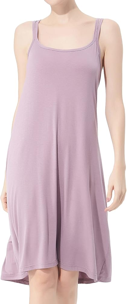 Lu's Chic Women's Cotton Nightgown Plus Size Cami Sleepwear Sleeveless Summer Loungewear