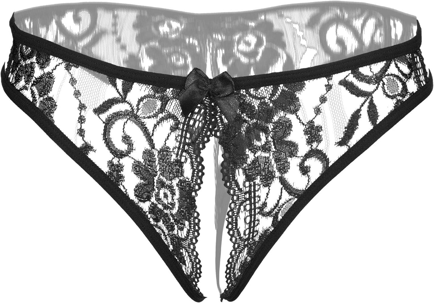 Justgoo Womens Lace G-String Thongs Panties Underwear Low Rise T-Back Underpants