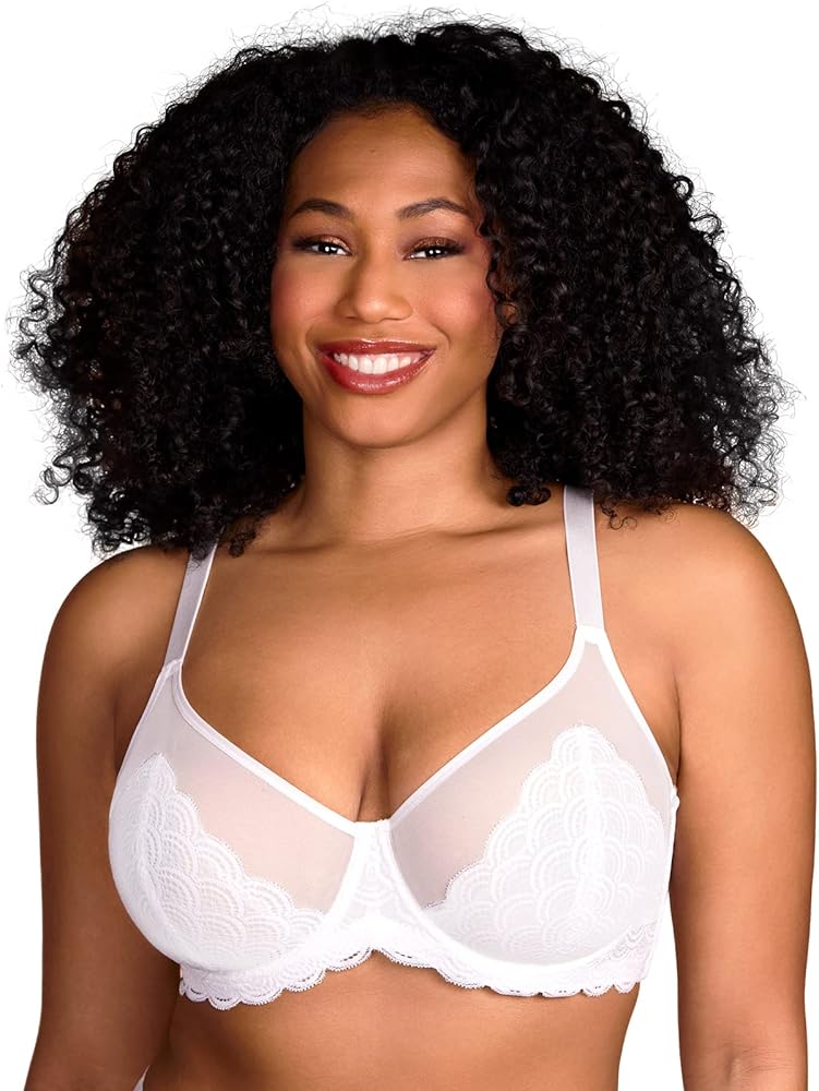 HSIA Minimizer Bra for Women - Plus Size Lace Bra Womans Full Coverage Bras Unlined Underwire Bra for Heavy Breast