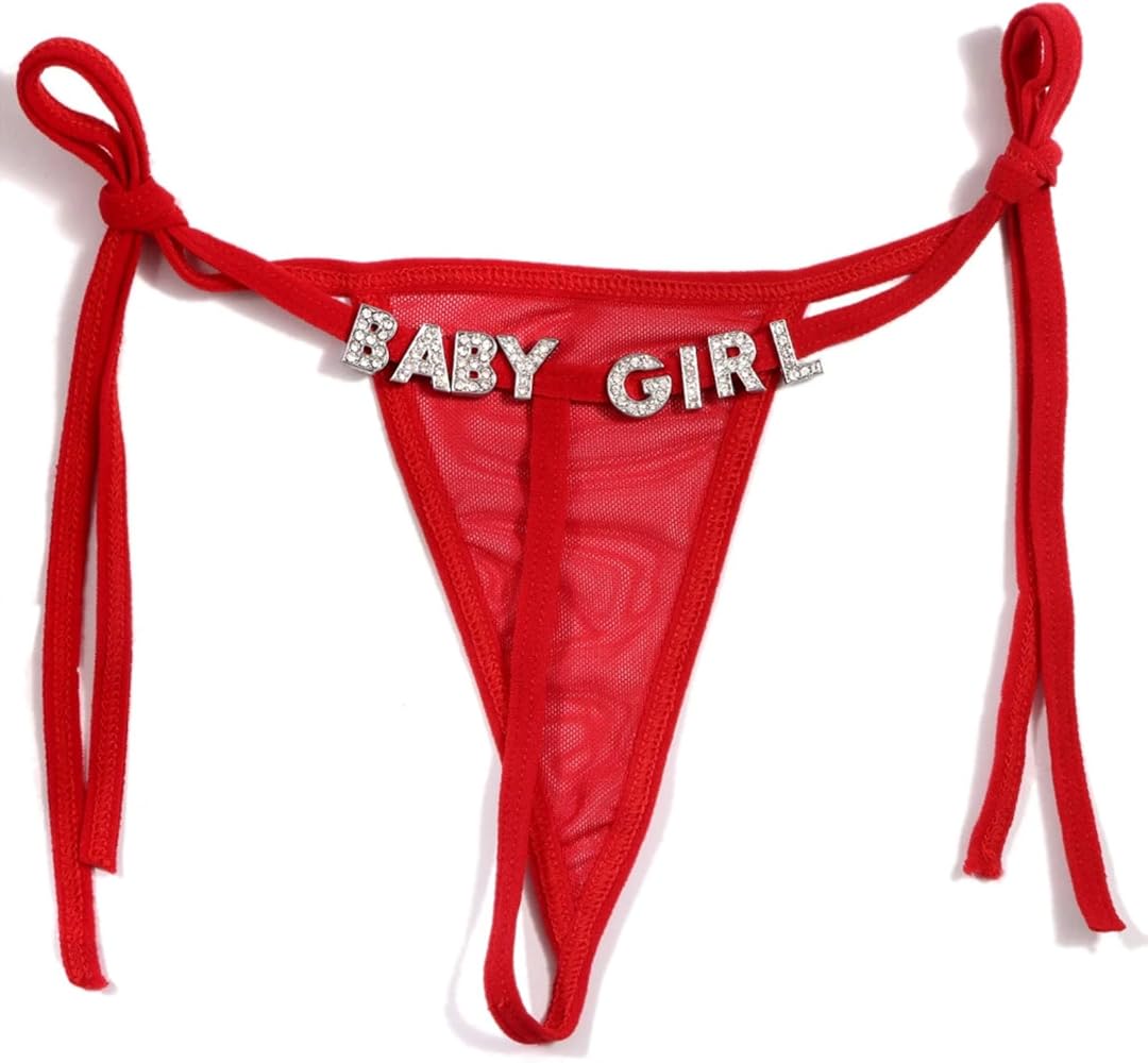 Personalized Thongs with Names for Women,Custom Panties Sexy G-String Birthday Valentine's Day Gifts for Her