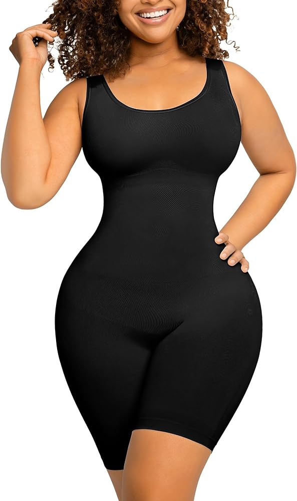 FeelinGirl Shapewear Bodysuit for Women Tummy Control Seamless Butt Lifting Thigh Slimmer Full Body Shaper