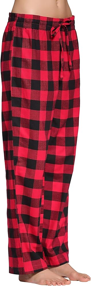 Women's 100% Cotton Super Soft Flannel Plaid Pajama/Lounge Pants