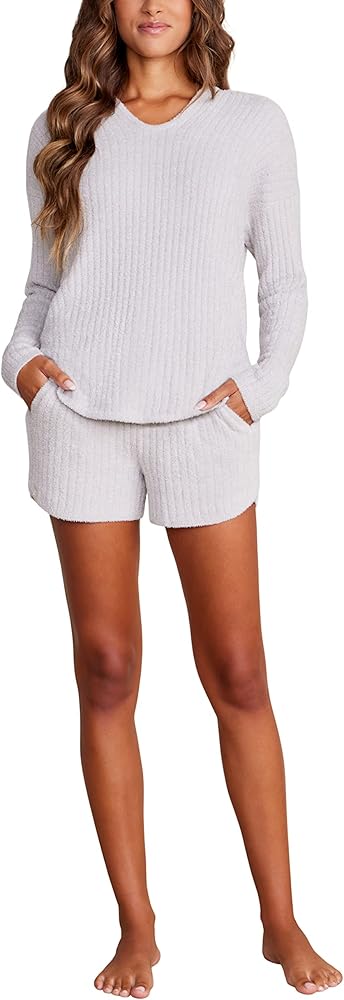 Barefoot Dreams Women's Hoodie and Short Set