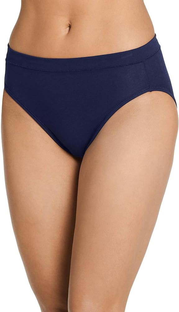 Jockey Women's Underwear Cotton Stretch Hi Cut, Just Past Midnight, 9