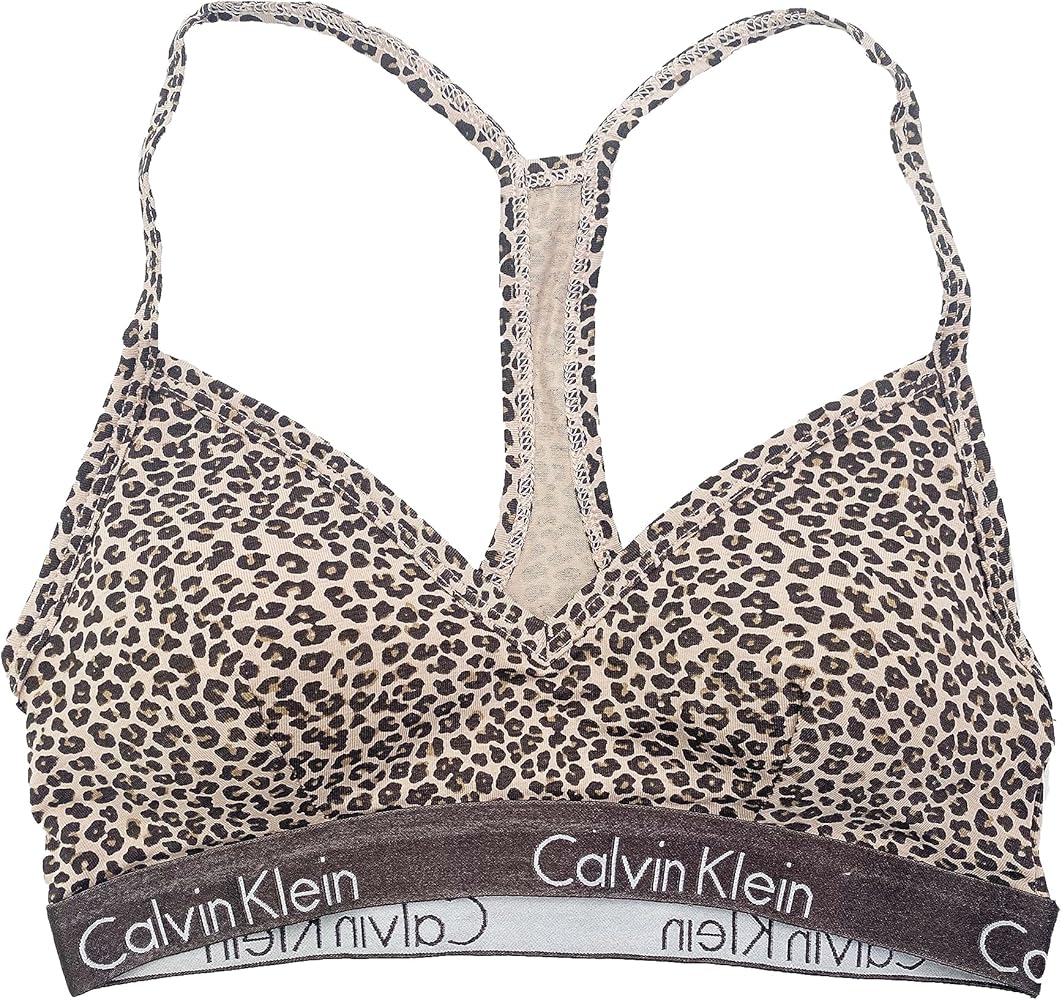 Calvin Klein Women`s Motive Triangle Padded Racerback Bralette (A(QP1668-241)/L, Medium)