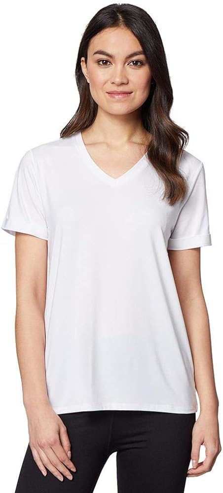 32 DEGREES Womens Cool Short Sleeve V-Neck Relaxed Sleep TEE