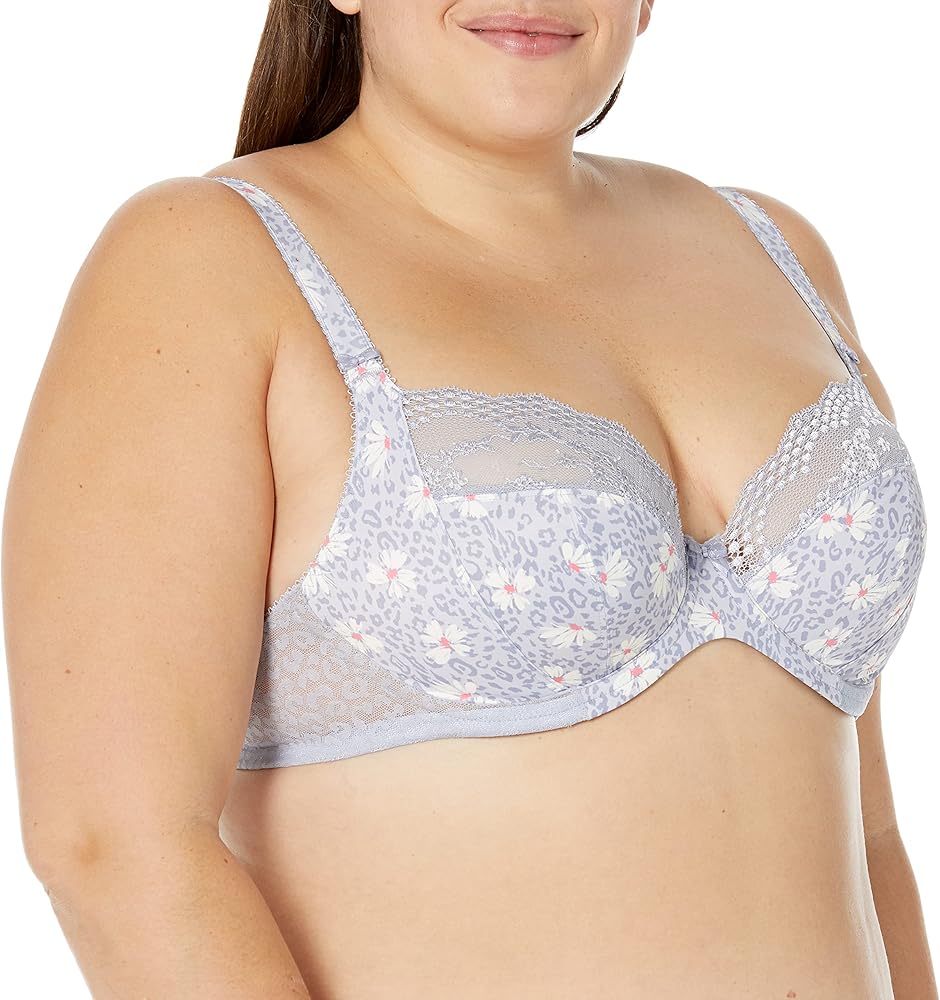 Elomi Women's Plus Size Lucie Stretch Lace Underwire Plunge Bra