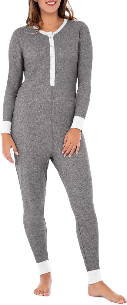 Fruit of the Loom womens Micro Waffle Premium Thermal Union Suit