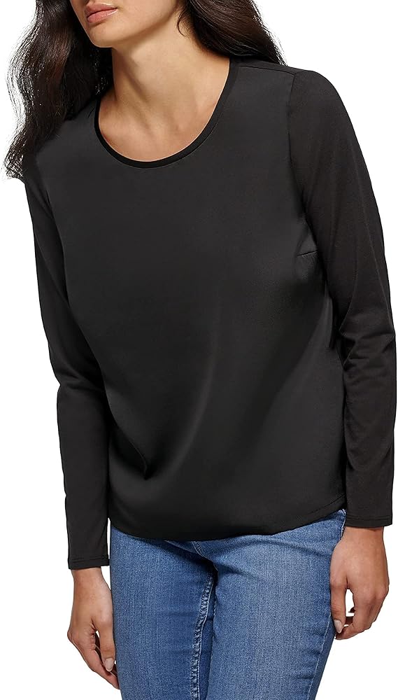 Calvin Klein Long Sleeve Mix Media Crew