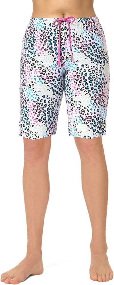 HUE Women’s Summer Vacation Pajama Separates, Soft, Whimsical Print PJs with Tropical Beach Themes, Flip Flops, Cocktails