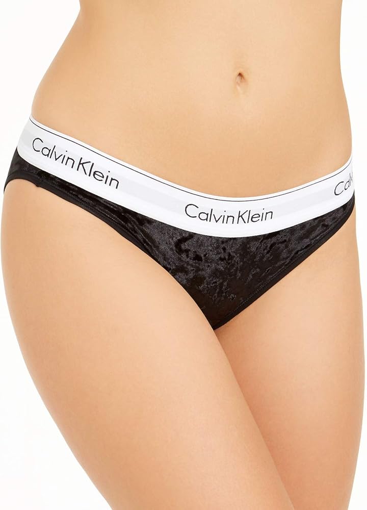 Calvin Klein Underwear Women's Modern Cotton Bikini Panties, Black, S