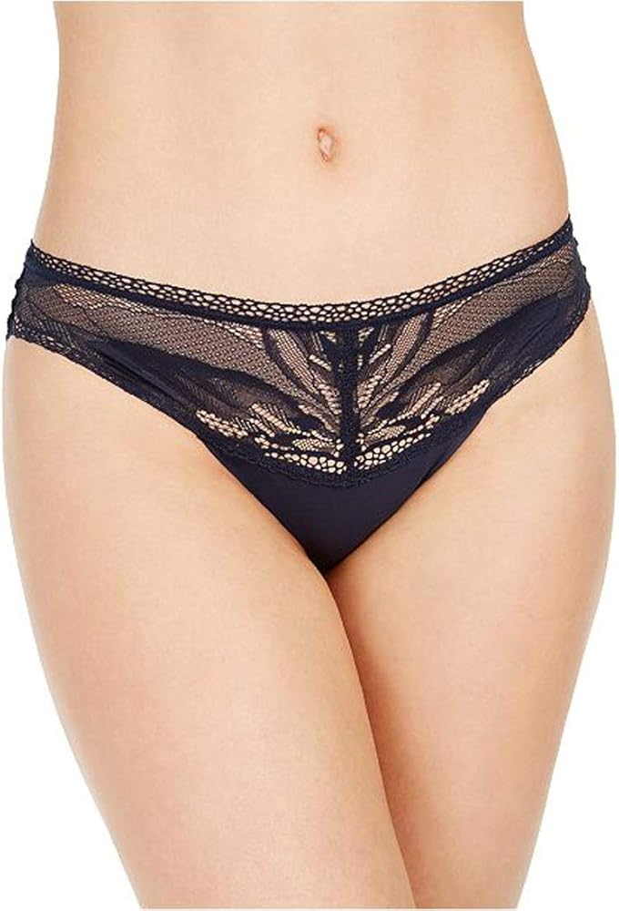 Calvin Klein Petal Lace Bikini Underwear, Shoreline, Medium