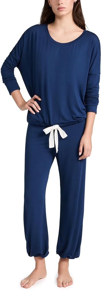 Eberjey Gisele Modal Women's Pajama Slouchy Set | Long Sleeve Top w Scoop Neckline