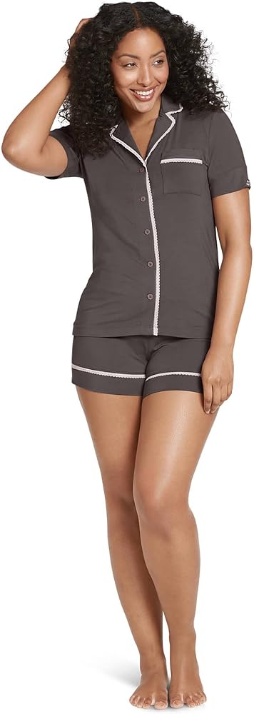 Jockey Women's Sleepwear Cooling Modal Notch Collar Short Sleeve Top & Shor