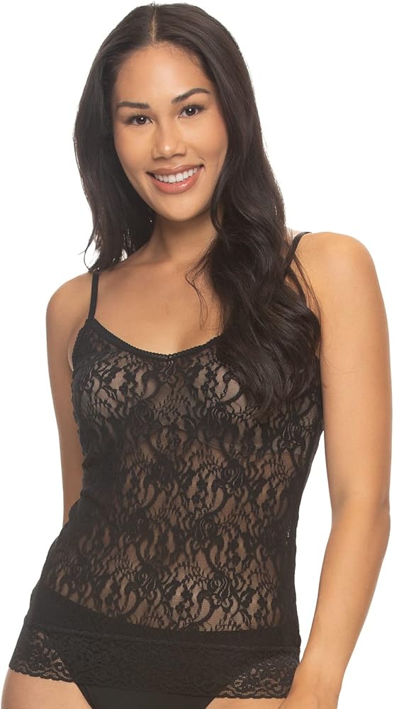 Felina | Signature Super Stretchy Lace Camisole Tank Top | Adjustable Straps | Womens Tanks & Camis | Sheer Summer Shirt