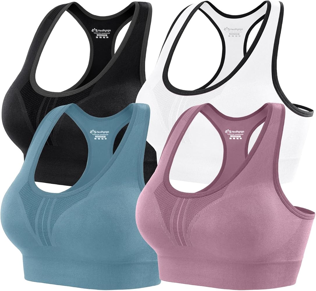 Heathyoga High Impact Sports Bras for Women Padded Sports Bras for Women Workout Bras for Women Racerback Bras Yoga Bras