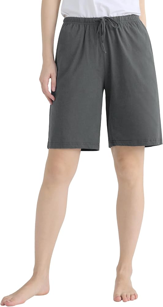 Latuza Women's Cotton Pajama Shorts Soft Bermuda Sleep Shorts