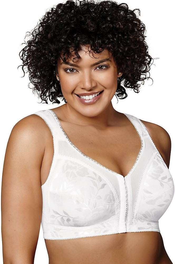 Playtex 18 Hour 'Easier On' Front-Close Wirefree Bra with Flex Back White