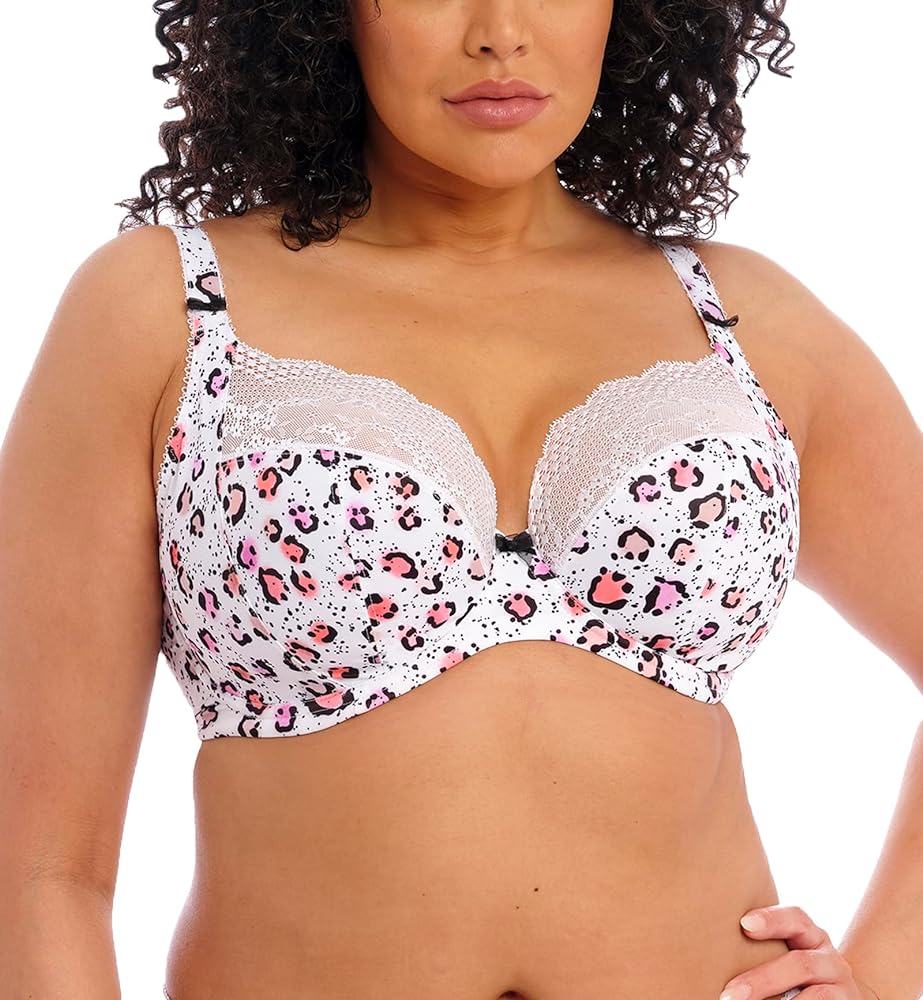 Elomi Lucie Underwire Plunge Stretch Bra Rumble 40G (US 40I)