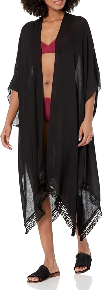 Angie Women's Lace Trim Kimono