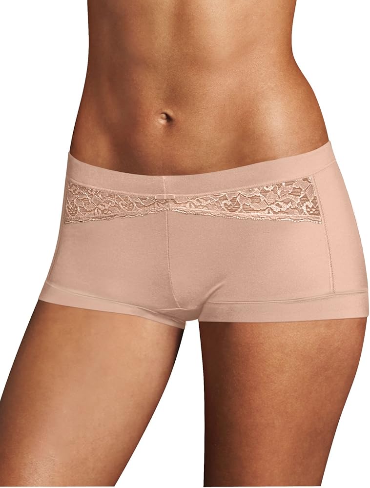 Maidenform Women's Dream Microfiber Boyshort Panty 40774, EveningBlush RosePetal, 5