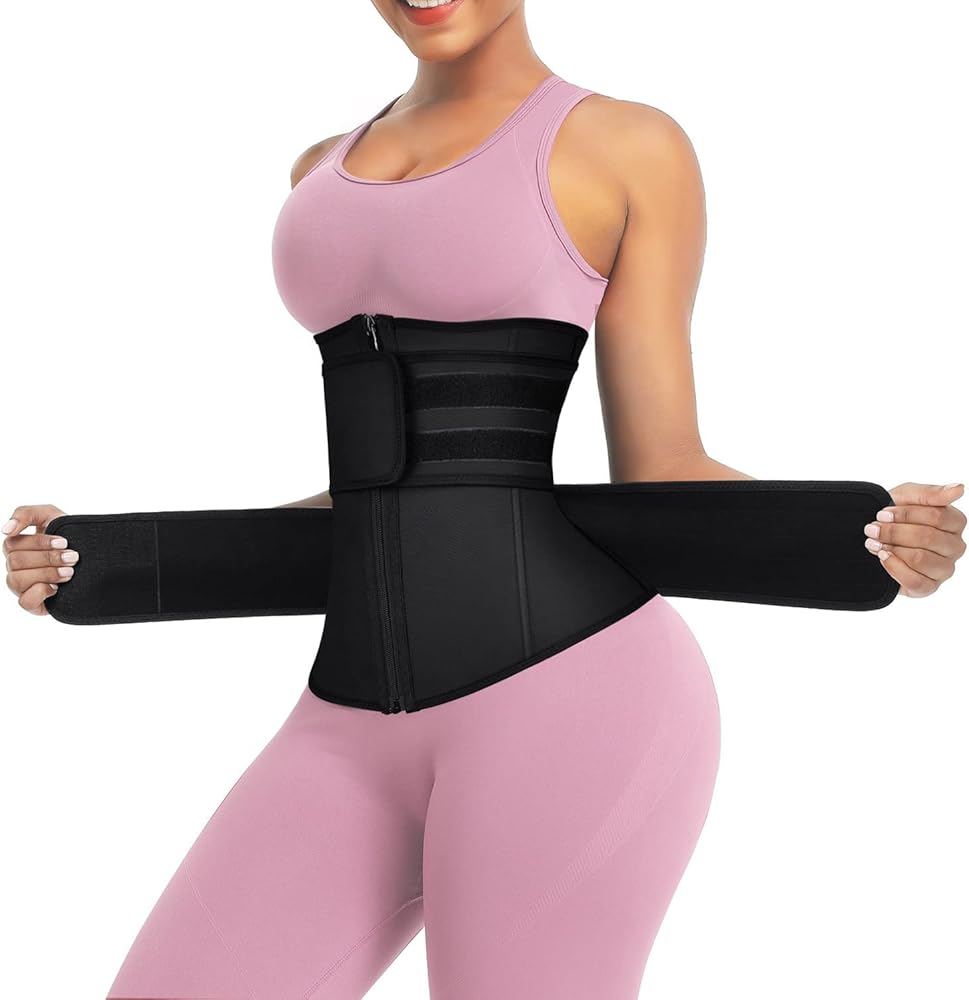 FeelinGirl Womens Hourglass Waist Trainer Workout Waist Trainer Corset Tummy Control Waist Slimmer Shaper Faja Shapewear