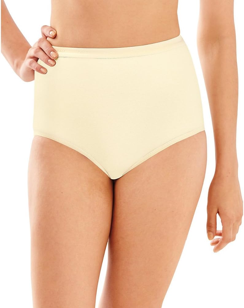 Bali Full-Cut-Fit Women`s Stretch Cotton Brief -, 9, Moonlight